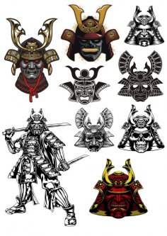 Samurai Print Free Vector