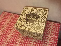 Wedding Box Laser Cutting Free Vector