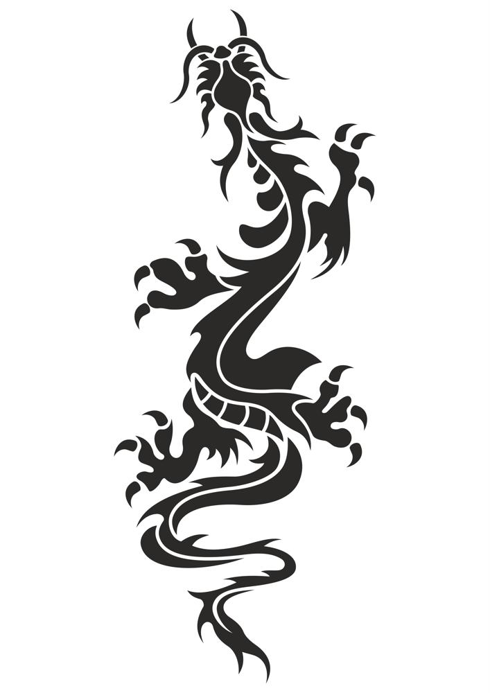 चीनी ड्रैगन टैटू वेक्टर