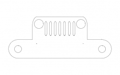 Jeep towel holder dxf File