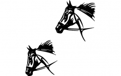 जनजातीय घोड़ा dxf फ़ाइल