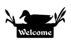 Welcome Sign Duck dxf File