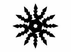 Archivo dxf de corte digital de copo de nieve