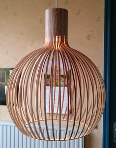 Laser Cut Wooden Pear Lamp