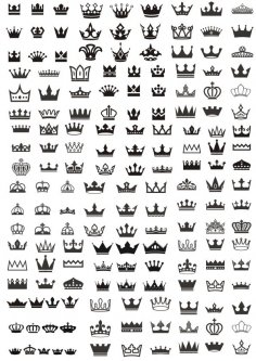 Königliche Krone Set Vektor