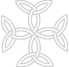 Keltisches Triquetra-Kreuz DXF-Datei
