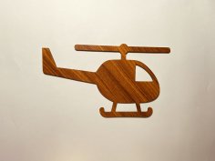 Laser Cut Unfinished Wood Helicopter Cutout For Crafts Free Vector