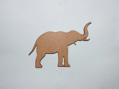 Laser Cut Elephant Wood Cutout Free Vector