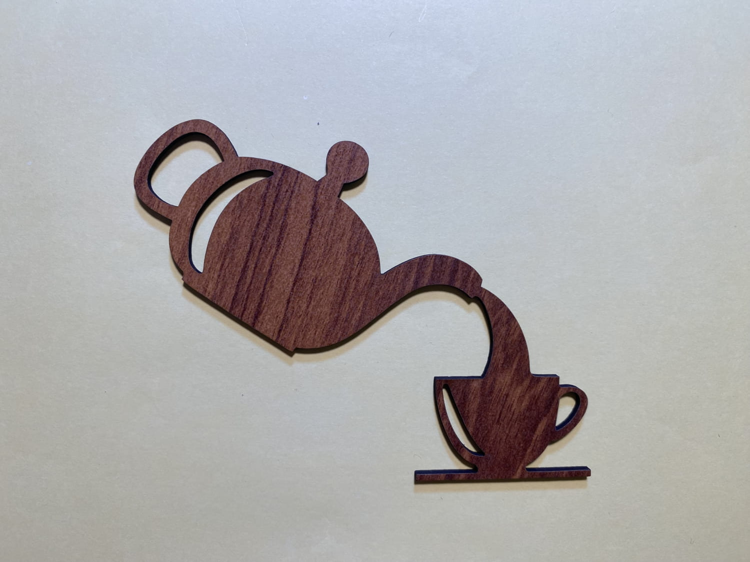 Laser Cut Teapot Tea Cup Kitchen Wall Decor Free Vector