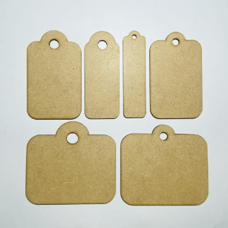 Laser Cut Unfinished Wooden Gift Tags Cutout Free Vector