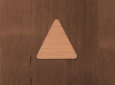 Laser Cut Triangle Rounded Corners Cutout Shape Free Vector