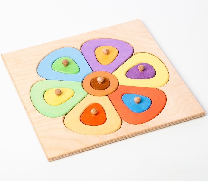 لعبة مونتيسوري التعليمية المبكرة بالليزر مقطوعة بالألوان لتعلم الألوان للأطفال الصغار