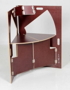 Laser Cut Werner Schmidt Folding Triangle Chair DXF File
