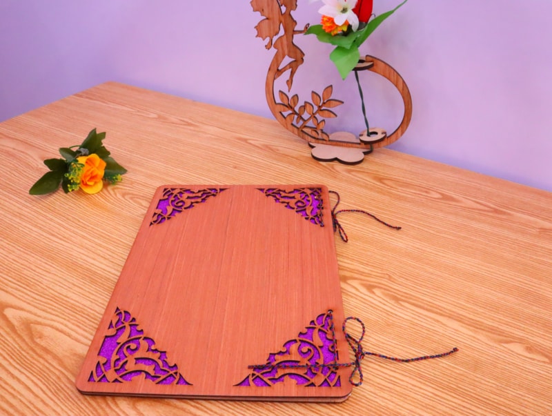 Laser Cut A4 Size Notebook Cover DXF File