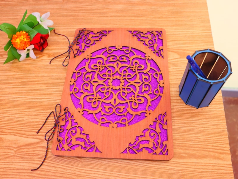 Laser Cut A4 Size Notebook Cover DXF File