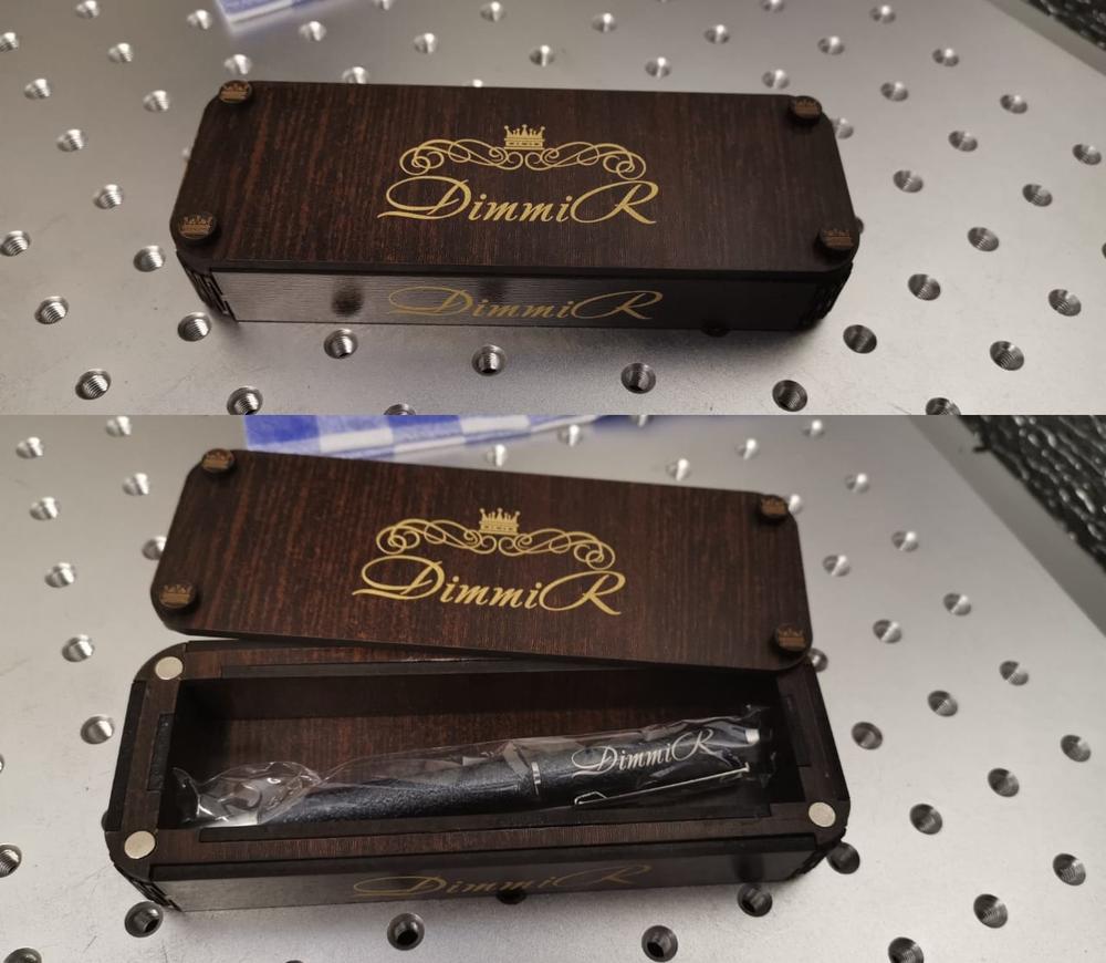 激光切割木制笔盒笔展示盒带盖