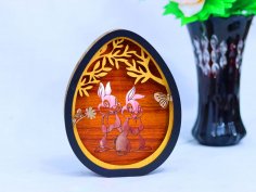 Laser Cut Easter Egg Lamp 3mm Free Vector
