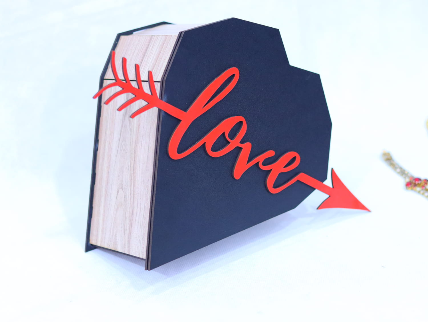 Laser Cut Valentine’s Day Heart Shaped Gift Box Free Vector