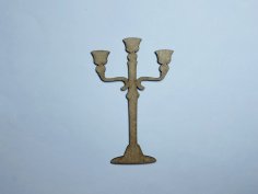 Laser Cut Wood Candelabra Cutout Shape Free Vector