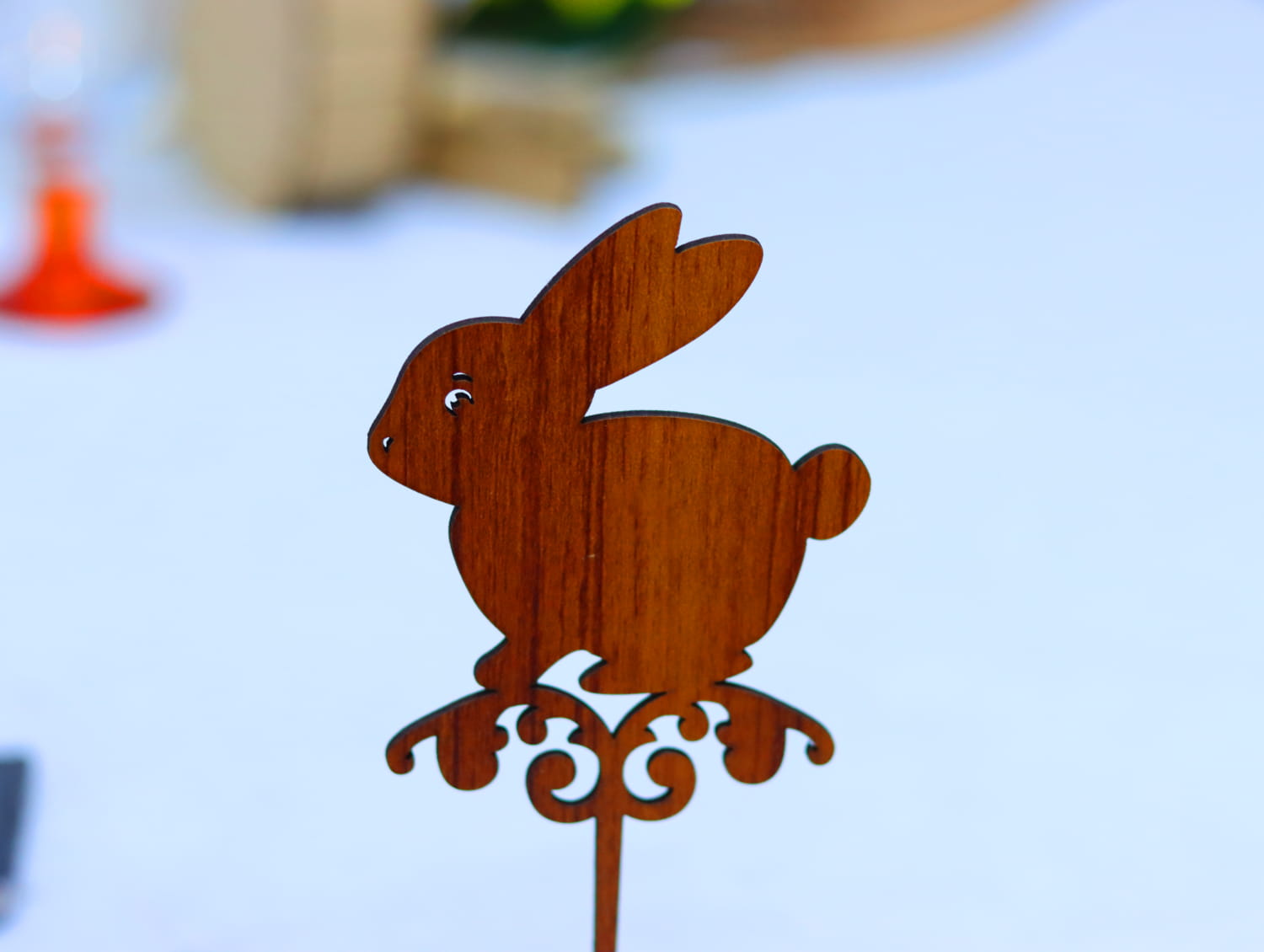 Laser Cut Easter Bunny Cake Topper Free Vector