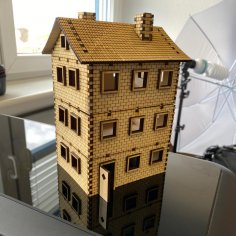 Laser Cut Three Floor House DXF File