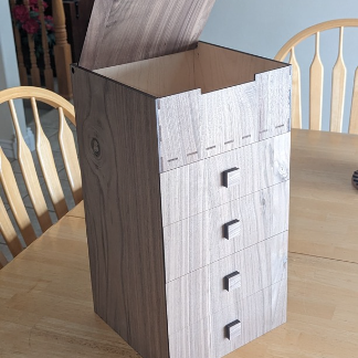 Laser Cut Chest Of Drawers SVG File