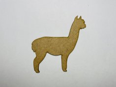 Laser Cut Wood Alpaca Craft Shape Cutout Free Vector