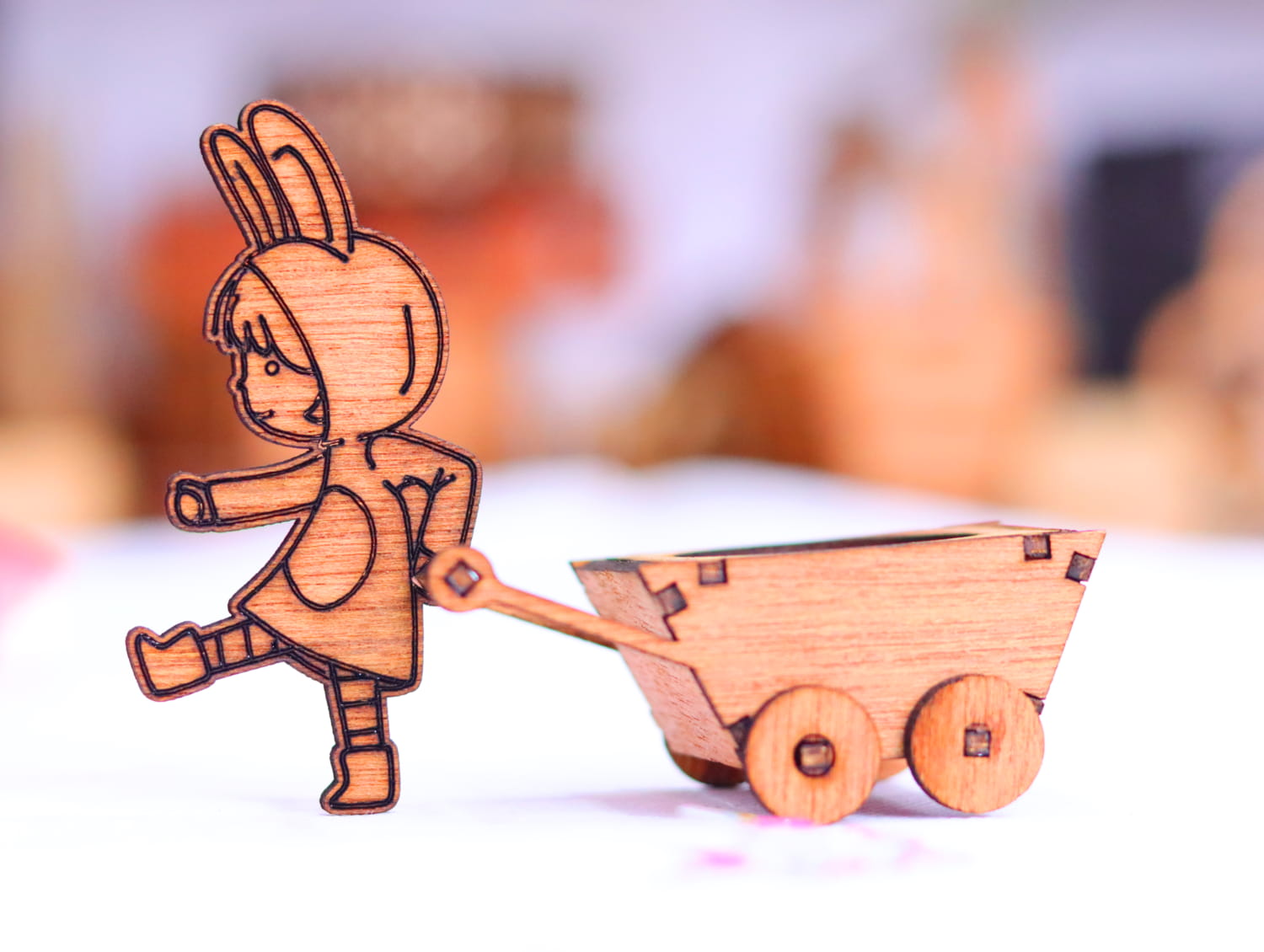 Laser Cut Easter Egg Cart 3mm Free Vector