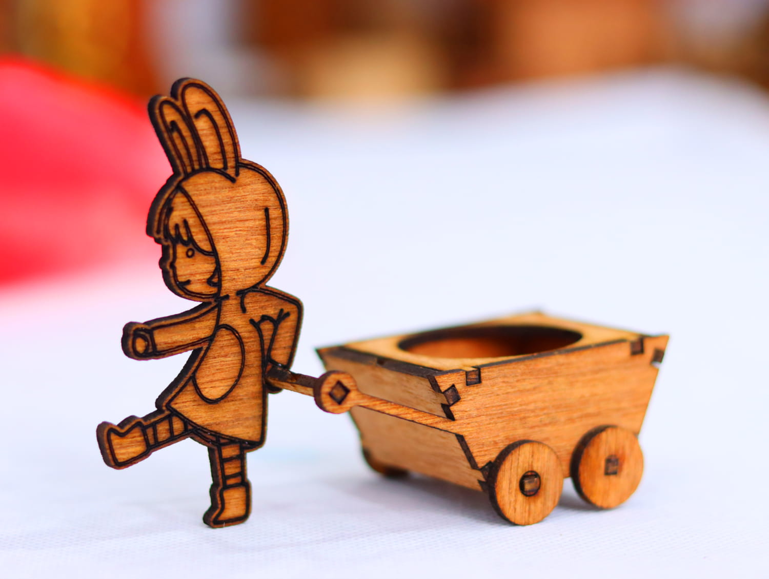 Laser Cut Easter Egg Cart 3mm Free Vector