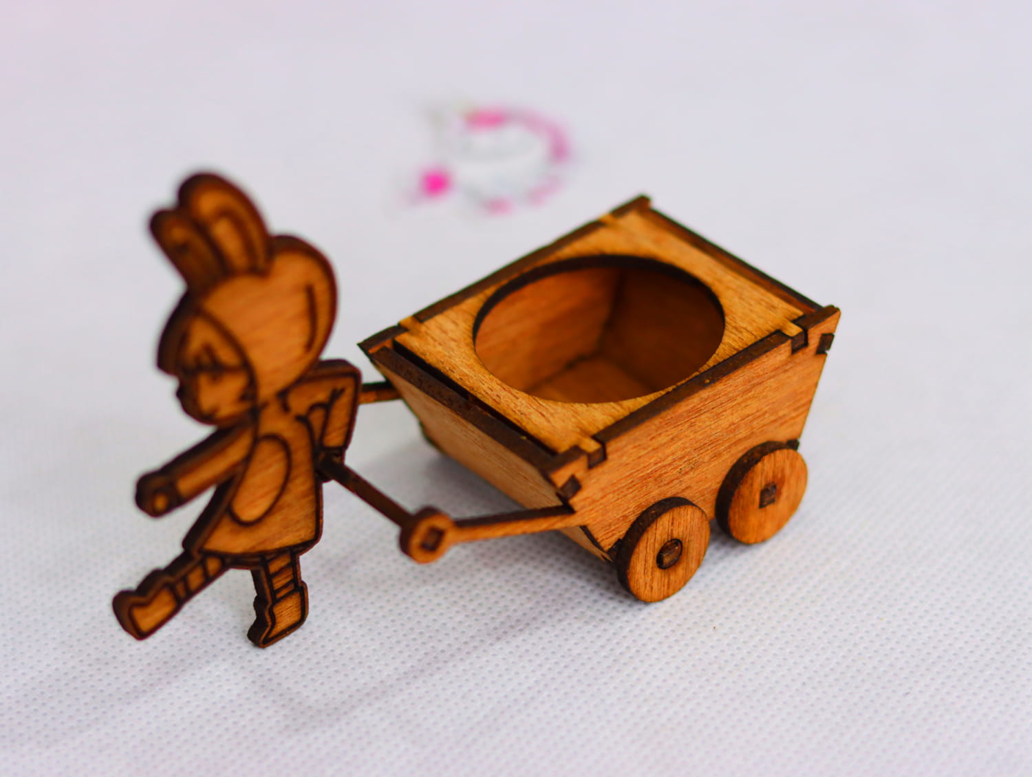 Laser Cut Easter Egg Cart 3mm Free Vector