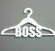 Laser Cut Boss Coat Hanger Free Vector