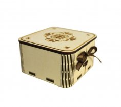 Laser Cut Personalised Small Wooden Gift Box Free Vector