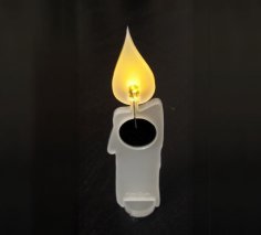 Laser Cut LED Candle Free Vector