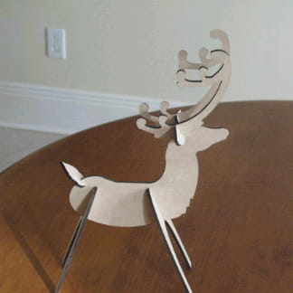 Laser Cut Medium Elegant Reindeers SVG File