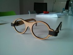 Laser Cut Wooden Foldable Glasses SVG File