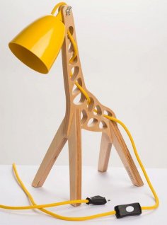 Plantilla de lámpara de jirafa cortada con láser