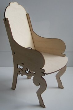 Planos de muebles de silla de madera cortada con láser