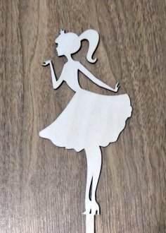 Laser Cut Princess Cake Topper Free Vector