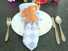 Laser Cut Easter Bunny Napkin Rings Free Vector