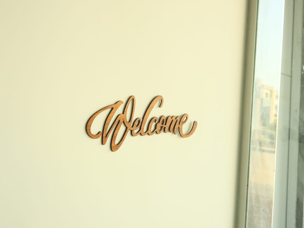 Laser Cut Welcome Sign Wooden Welcome Wall Decor Free Vector