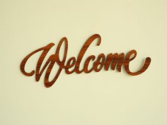 Laser Cut Welcome Sign Wooden Welcome Wall Decor Free Vector