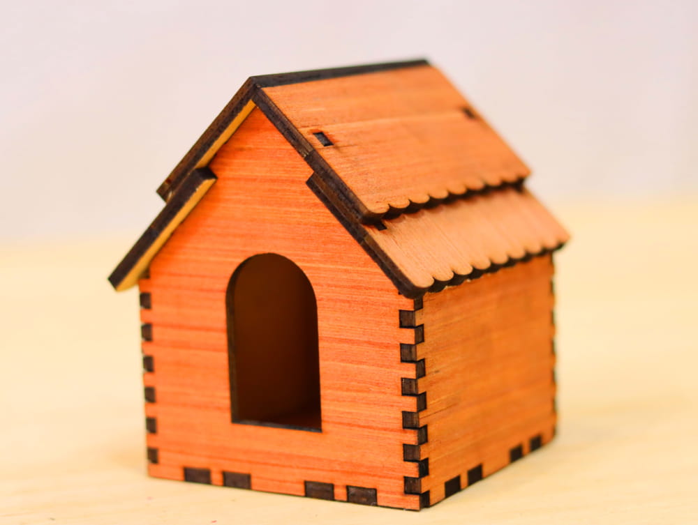 Laser Cut Tiny Wooden House Free Vector