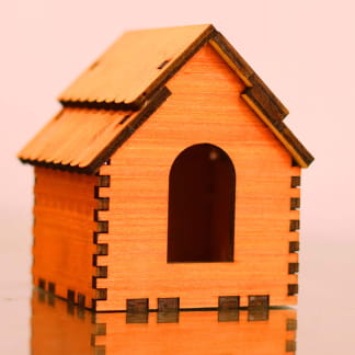 Laser Cut Tiny Wooden House Free Vector