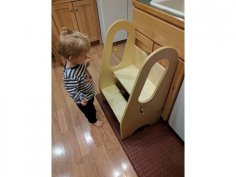 Lasergeschnittener Kinder-Tritthocker Step Up Küchenhelfer