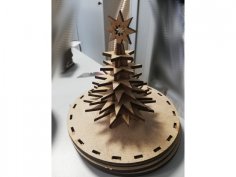 Lasergeschnittener Weihnachtsbaum 3mm Sperrholz