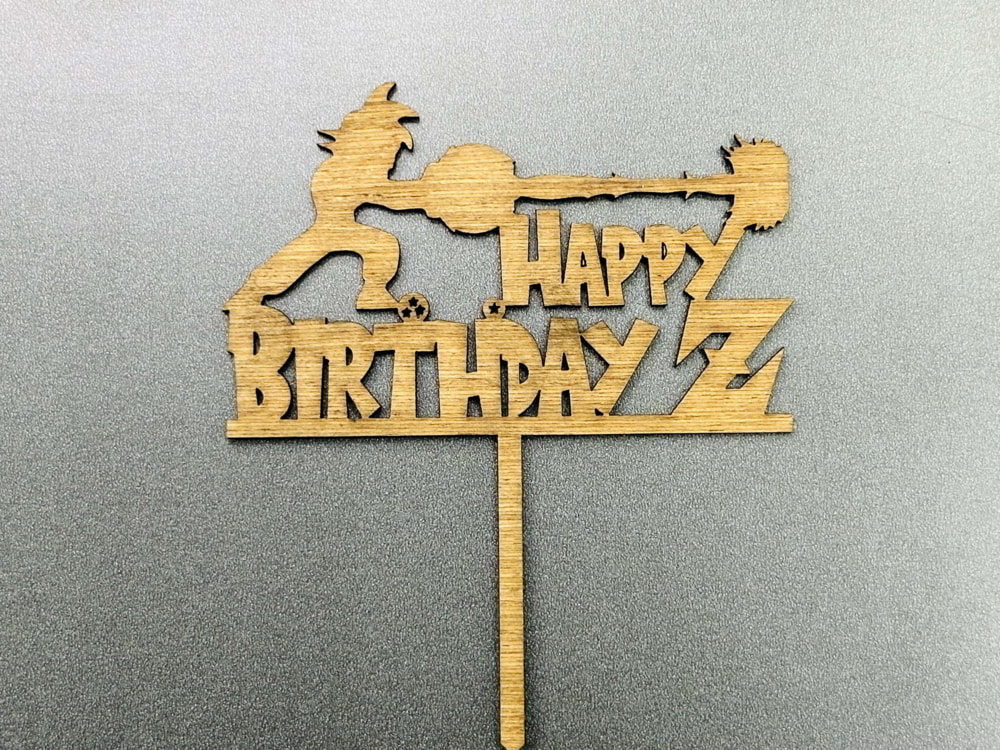 Laser Cut Dragon Ball Z Cake Topper Birthday Decor Free Vector