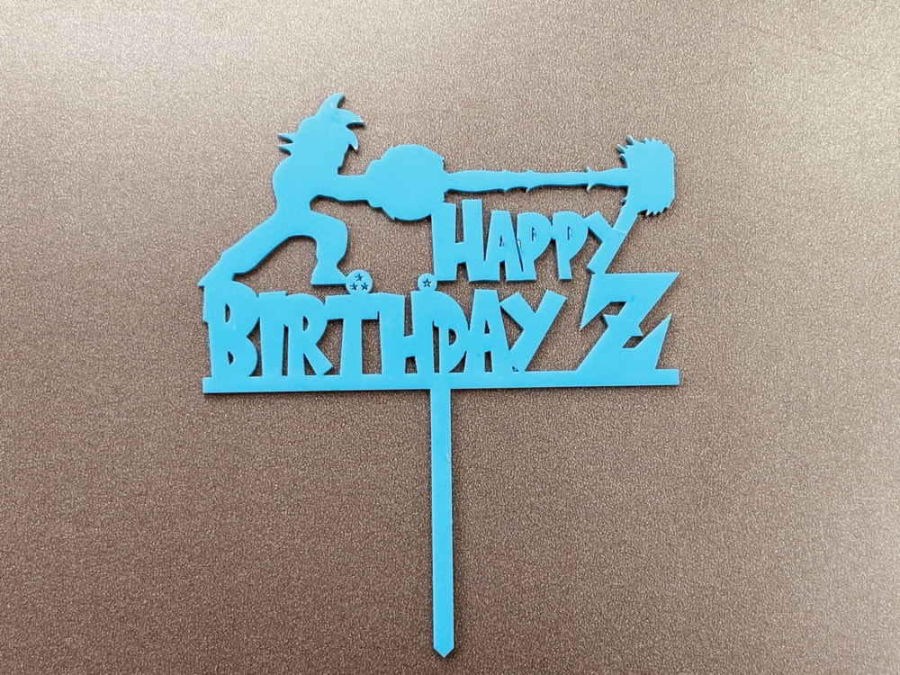 Laser Cut Dragon Ball Z Cake Topper Birthday Decor Free Vector