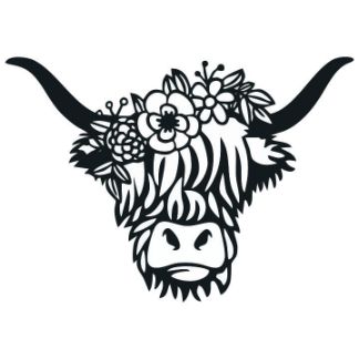 Floral Crown Cow With Flowers Free Vector