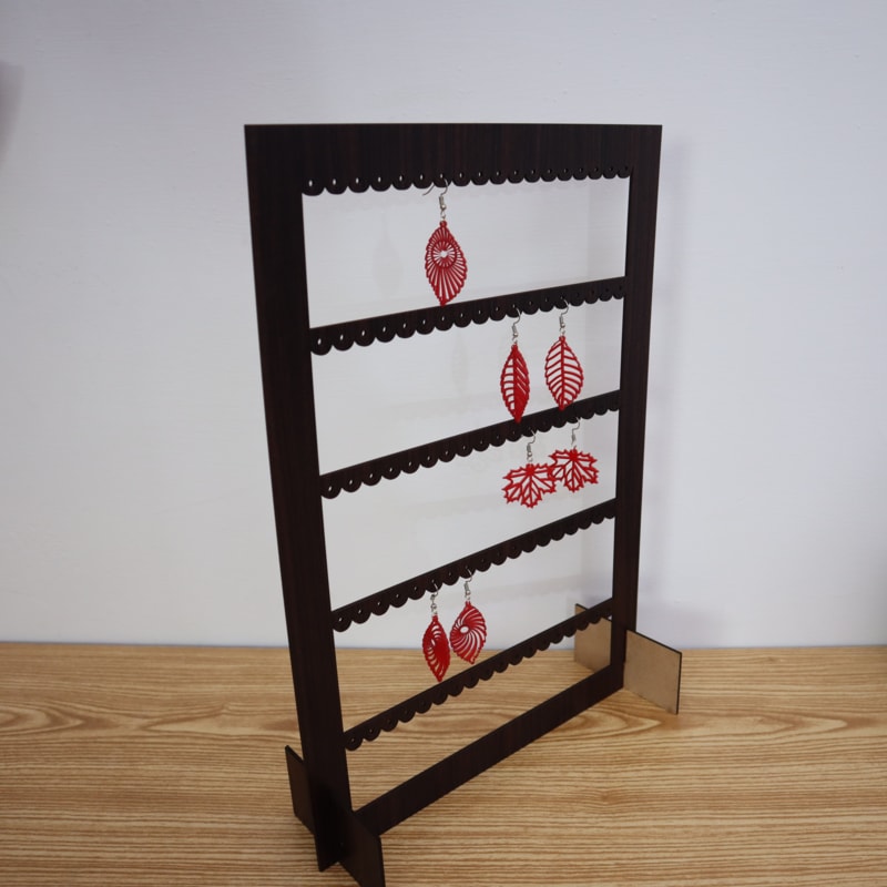 Laser Cut Earring Stand Simple Base Mdf 3mm DXF File