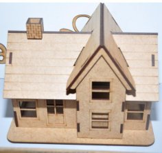 Laser Cut Small Simple House Free Vector